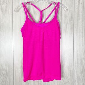 Athleta | Bright Pink Mesh Energize Tank Top Size Medium